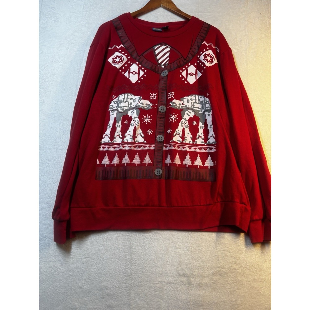 Star Wars Red Galactic Empire 2X Ugly Christmas Sweatshirt Sweater Holiday